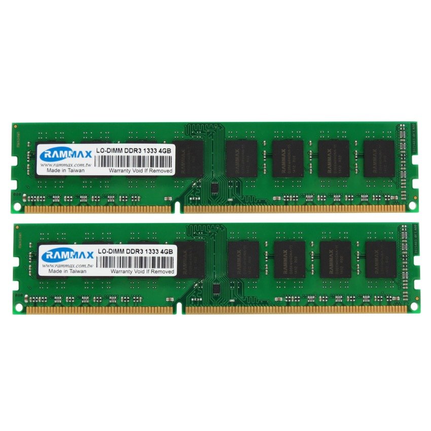 RAMMAX DDR3 1333MHz 4GB LO-DIMM RAM (set of 2)