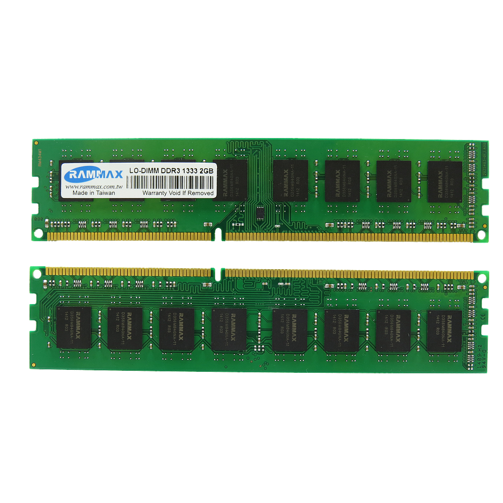 RAMMAX DDR3 1333MHz 2GB LO-DIMM RAM (2-in-1)