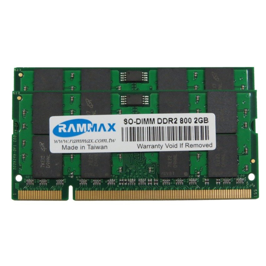 RAMMAX DDR2 800MHz 2GB SO-DIMM RAM (2-in-1)