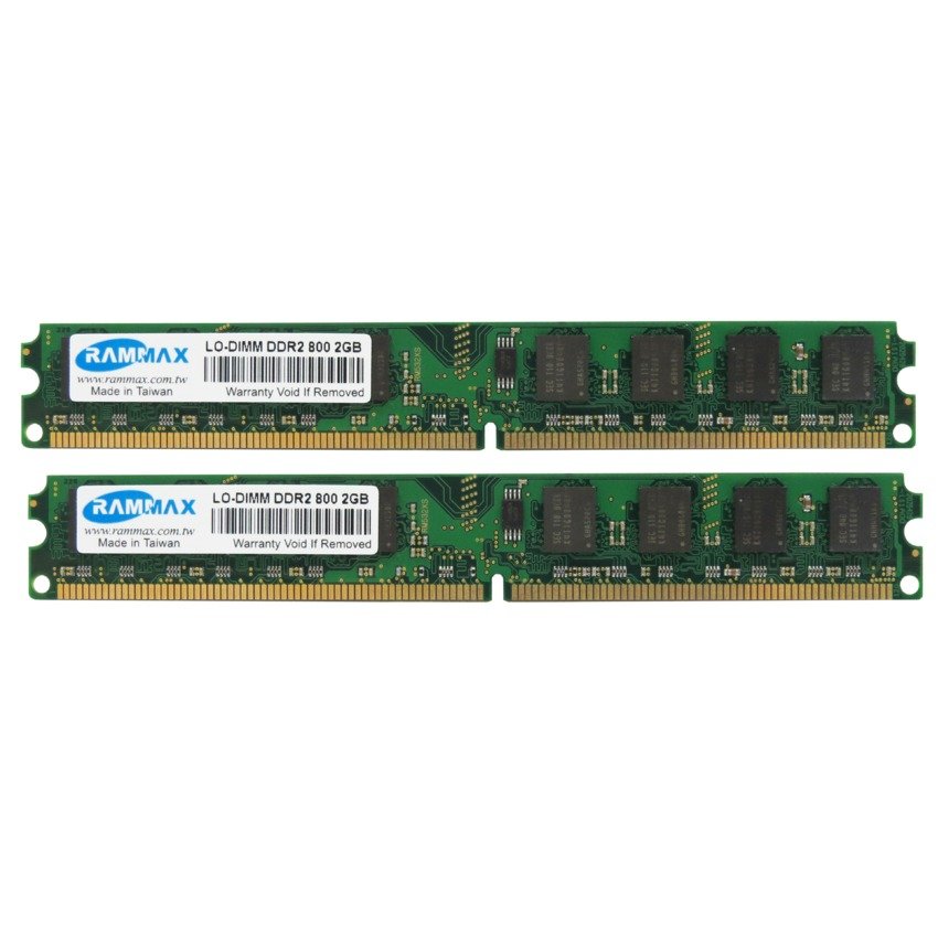 RAMMAX DDR2 800MHz 2GB LO-DIMM RAM (2-in-1)