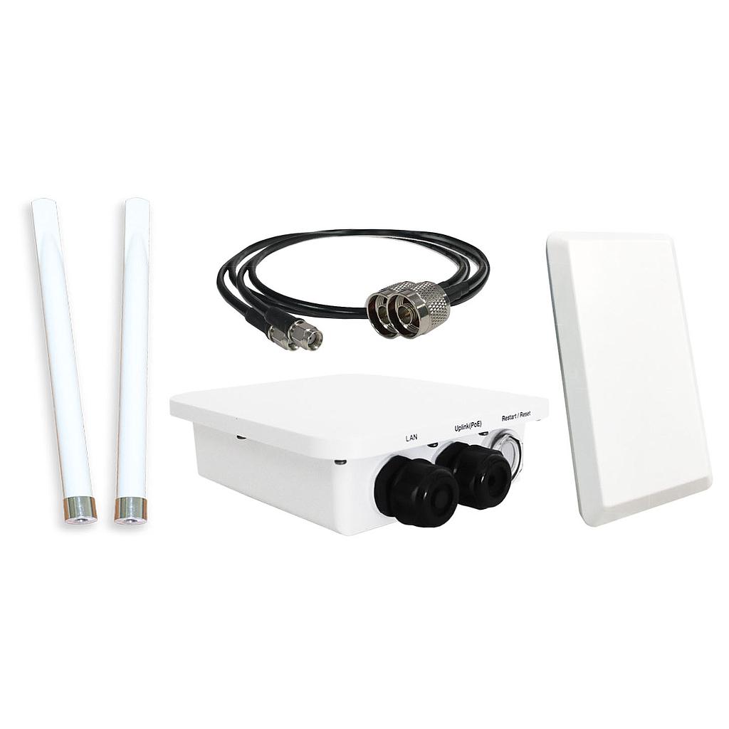 DUAC201 with Panel Antenna, Low loss cable and Omni Antenna